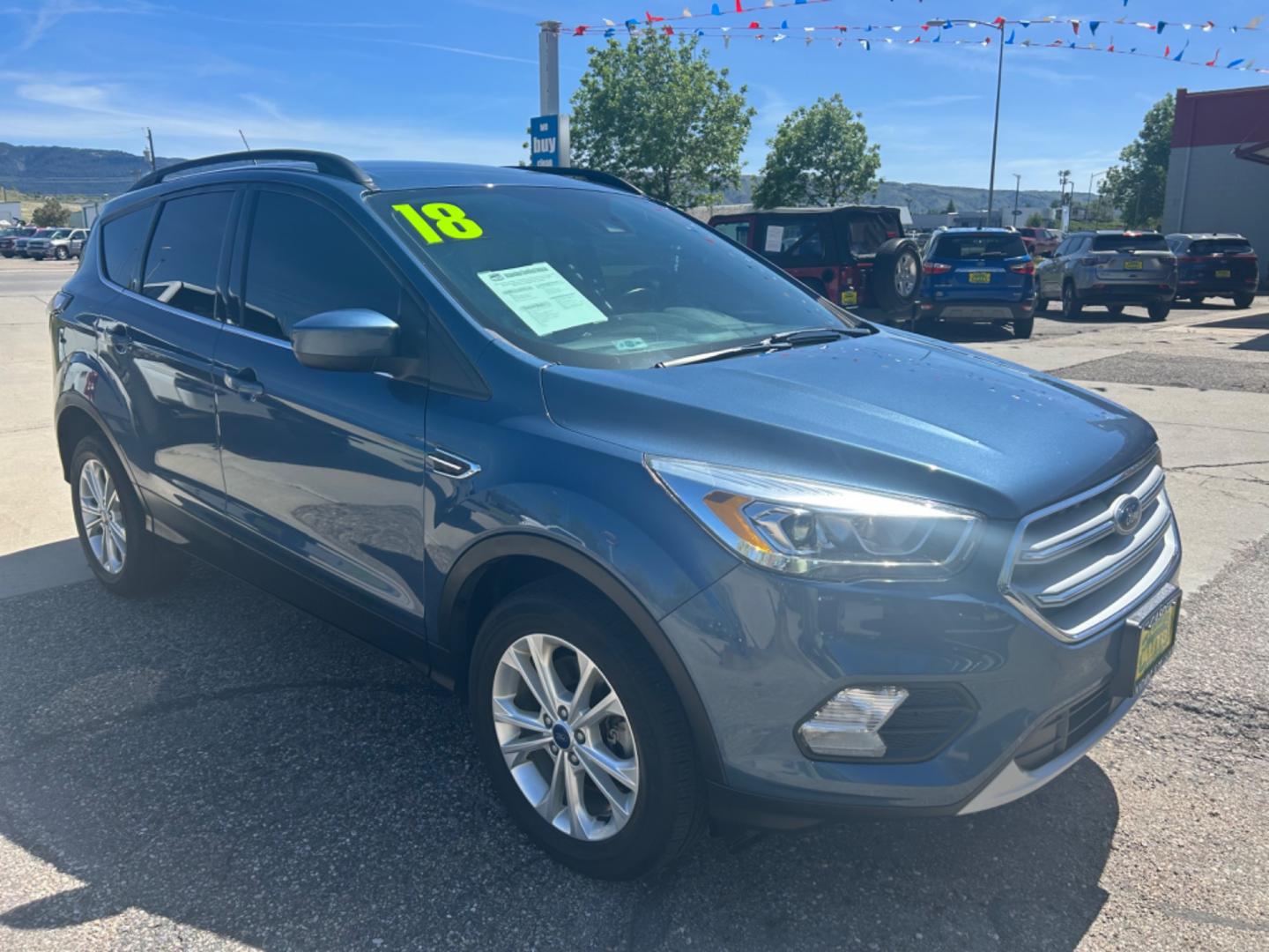 2018 BLUE Ford Escape SEL (1FMCU9HD6JU) with an L4, 1.5L engine, Automatic transmission, located at 3030 CY Ave, Casper, WY, 82604, (307) 265-3830, 42.827816, -106.357483 - Photo#3